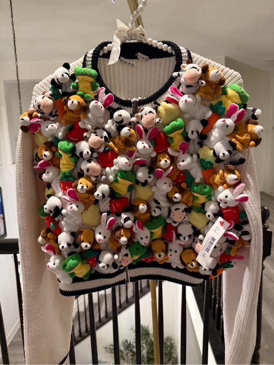 Alice + Olivia Jackets & Blazers - Alice + Olivia NWT Plush Animal Embellished Bomber Jacket